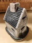 Vintage Christmas Village-light Up Or Incense Burner Ceramic Mold House  4   grey