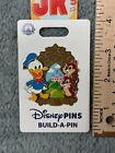 New Disney Build A Pin Set Donald Duck Chip And Dale Castle Parks 3 Pins