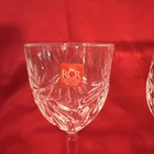 Set Of 4 Rcr Cristalleria Italiana Crystal Red Wine Glasses  Etched Stemmed