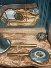 Vtg Early 1900   s French Vanity Set Complete With Mirrors Brush Jars And Box Euc