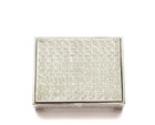 1930 s Persian Solid Silver Cigarette Box Geometric Pattern  312 Gram