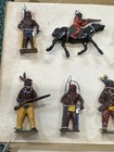 Vintage Lead Toys Indians Wild West Toy Figures Mint In Old Box Made In Japan