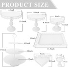 9 Metal Cake Stands Set For Desserts   Cupcakes - White Display Tower