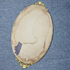 Vintage Matson Ormolu Frame Gold Oval Vanity Tray Wall Roses Metal Mid Century