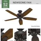 Hunter Fan Company Newsome 52-inch Indoor Premier Bronze Traditional Ceiling Fan