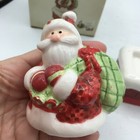 Vtg Fitz   Floyd  Christmas Santa Chimney Stackable Salt And Pepper Shakers 5in