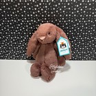 Jellycat Small Bashful Fudge Bunny     Soft Plush Toy Retired Brown Lovey Nwt