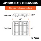 Curt 42 x37 x4  Roof Rack Top Luggage Cargo Carrier Black Basket   Wind Fairing