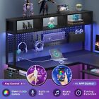 L Shaped Gaming Desk  Reversible Computer Desk With Power Outlet And Pegboard