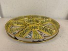 Herend Hungary Yellow Dynasty Sj Porcelain 8piece Sweet Meat Divided Serving Set