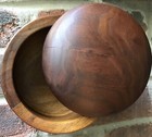 Vtg Mahogany Wood Swing Lid Trinket Jewelry Ring Box 5 1 2  D