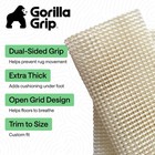 Slip Resistant Rug Gripper Pad 2 X 3 Rectangular Cream Vinyl Non-slip Floor Grip