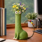 Handmade Quirky Cat Vase  Fun Cat Flower Vase  Home Office Decoration Minimalist