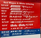 Red Wagon Decal Set For Coaster Wagon  d  White Stickers Free S h 2 Big  1 Small