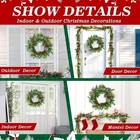 Christmas Wreath For Front Door With Colorful Led Lights 