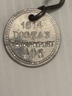 Vtg Antique 1914  Dog Tax License Pet Tag  406  -  Newburyport Ma 