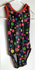 Gk Elite Cs Gymnastics Dance Leotard Child Small Black Color Polka Dots Sparkly