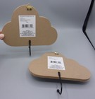 Set Of 2 Clouds   8  X 6  Children s Room Wall Plaques W  Hooks Coat Hangers