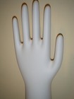 Vintage Ceramic Glove Mold Hand Form 16  Jewelry Display Medium blue   2 