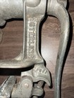 Vintage Sterling Cast Iron Hand Crank Meat Grinder With 3 Discs