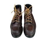 Vintage Red Wing Reddish Brown Leather Super Sole Lace Up Work Boots Sz 8 D Usa