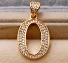 1 21ct Natural Moissanite Any Initial Letter Charm Pendant 925 Sterling Silver 