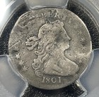 1801 Draped Bust Half Dime H10c Pcgs Vg Details Rare Date