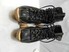 Vintage Hyde Chicago Black Roller Skates Men s Wood Wheels   C25k