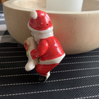 Vintage Santa Pepper Shaker  Sits On The Edge Of Shelf  5 In High japan 