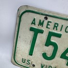 U s  Virgin Islands License Plate T54010 Green   White American Paradise 1981