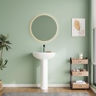 20  W X 17  D Bathroom Pedestal Sink Restroom Sink Combo For Small Spaces