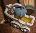 Vintage Metal Baby Carriage Stroller Pram White