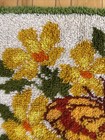 Vtg 70s Butterfly Floral Latch Hook Rug Wall Hanging Yarn Art Boho Hippie 22x28   
