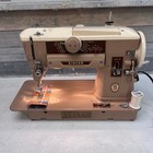 Singer 401a Slant-o-matic Sewing Machine W  Pedal   Case  1950s   Works Great 