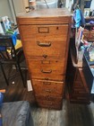 Antique Oak File Cabinet  4 Drawer