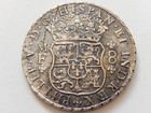 D149 - Mexico Philip Felipe V Silver Hollandia  Shipwreck  8 Reales  1741 