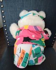 Vintage Dandee 90s Plush Retro Teddy Bear White Rare Stuffed Animal 13 
