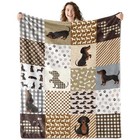 Gifts For Women Cute Weiner Dog Blanket 60 x 50  Funny Dachshund 50 X 60 Inch
