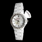 Anne Klein Swiss Quartz Watch Elegant Ceramic Bracelet Mother Of Pearl New Batt