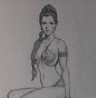  Original Charcoal   Pen Hand Drawing Art By J m Tarantula As Princess Leia 2018