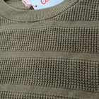 New Textured Striped Crew Neck Sweater Boys Xl 16 Olive Green Cat   Jack Nwt