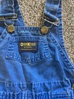 Vintage Oshkosh Bgosh  12m Overall Vestbak Suspenders Toddler Blue Usa