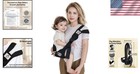 Breathable Baby Sling Carrier With Hip Seat - Adjustable   Astm Certified Black