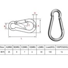30 Pack 2 Inch Small Carabiner Clip Heavy Duty Spring Snap Hook M5 Stainless    