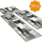 3-pc Kitchen Rug Set Non-slip Washable Abstract Cushioned Mats 20 x32  