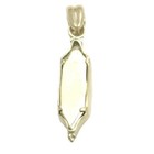 Vintage 14k Mezuzah Shadai Pendant Blue Enamel Small Yellow Gold Israel Judaica