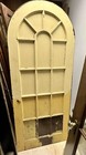 Antique Oak Arched Entry Door W  Beveled Mirror Glass On One Side 80 5 X 34   