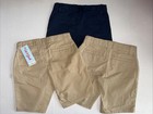 Set Of 3 Chino Girls Shorts School Uniform Size 6 Khaki Navy