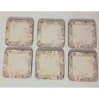 Pimpernel Vintage Nouveau Rose Cork Back Drink Coasters Set Of Six England