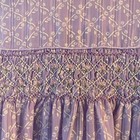 Vintage 80 s Girls Dress Smocked Floral Ruffle Lace Lilac Toddler Size 4